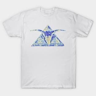 TRIFORCE blue horned design T-Shirt